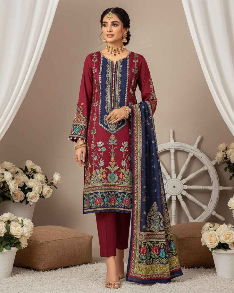 Cosmos Magic women’s unstitched 3pc printed viscose suit