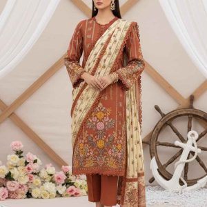 Crayola Crystal women’s unstitched 3pc printed viscose suit